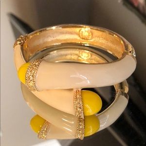 JCrew pearl and yellow bracelet